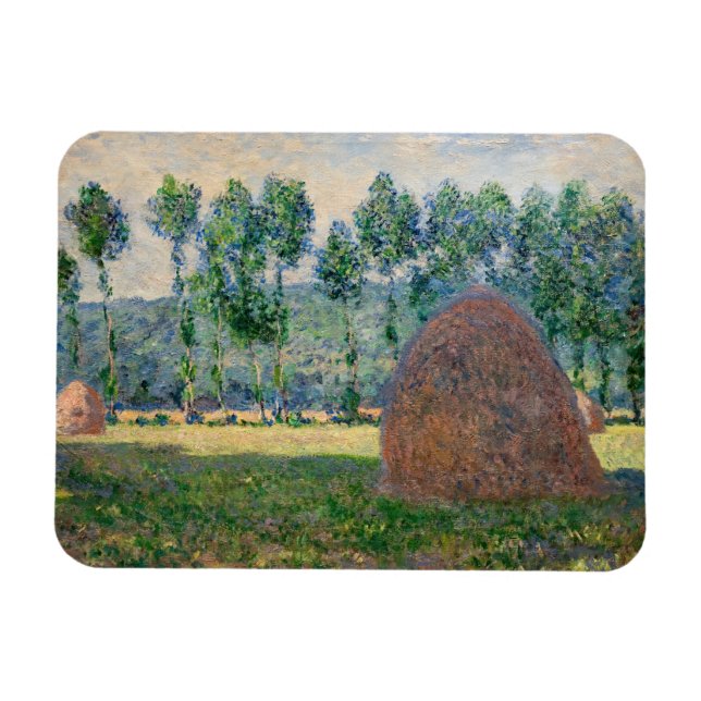 Ímã Claude Monet - Haystacks perto de Giverny (Horizontal)
