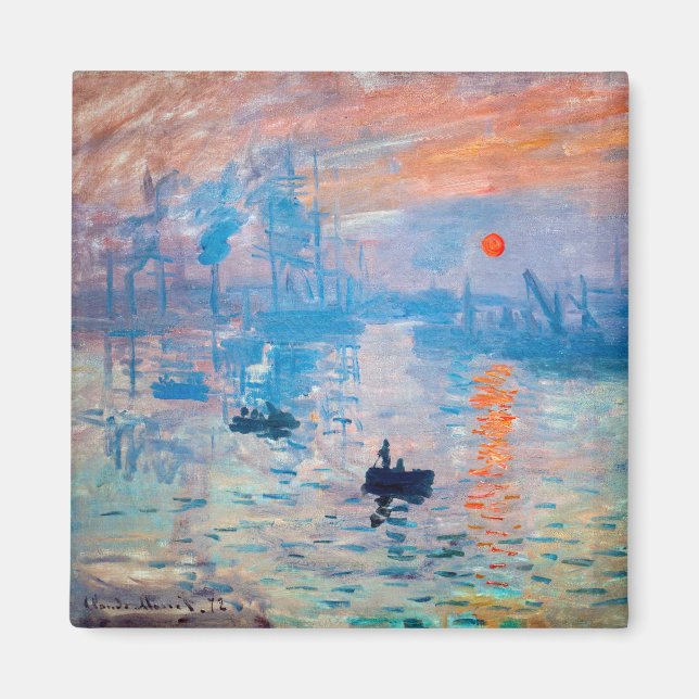 Imã Claude Monet - Impressão, Nascer do Sol (Frente)
