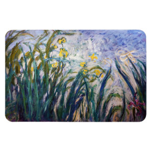 Ímã Claude Monet - Íris Amarelos e Roxos