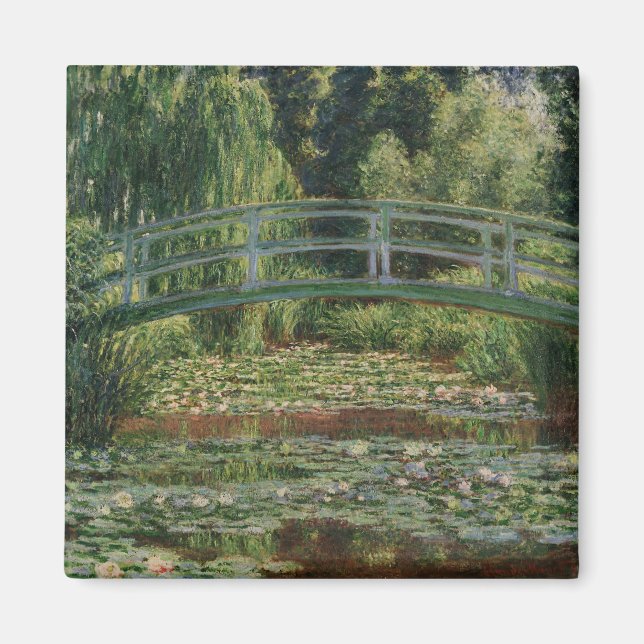 Imã Claude Monet Japonês Pegbridge & Water Lily Piscin (Frente)