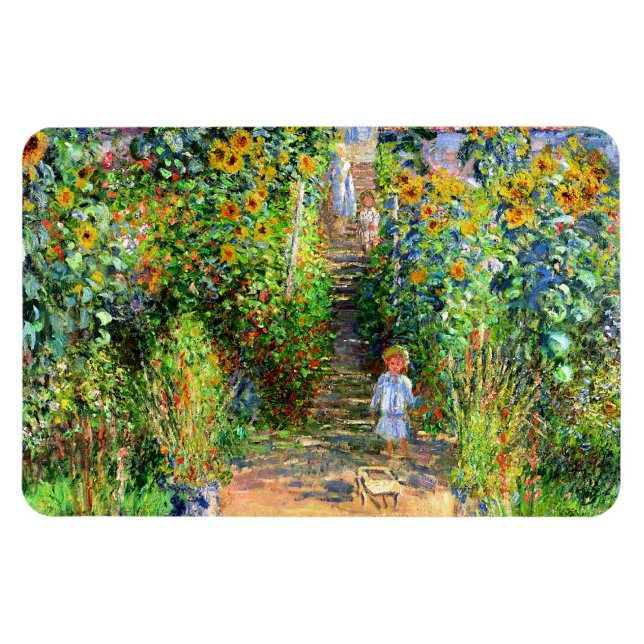 Ímã Claude Monet: Jardim de Monet em Vétheuil (Horizontal)