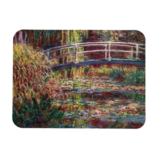 Ímã Claude Monet - Lagoa de Água Lily, Harmonia Rosa (Horizontal)