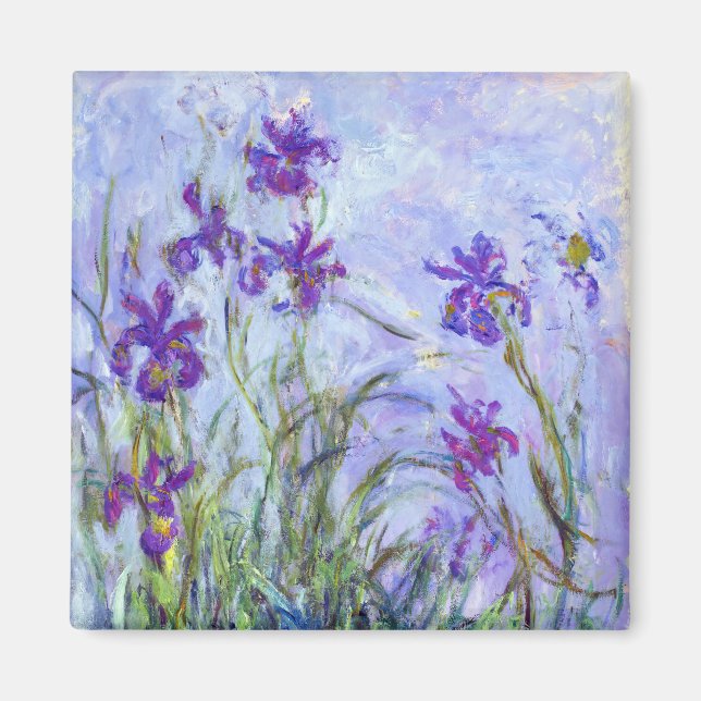 Imã Claude Monet - Lilac Irises / Iris Mauves (Frente)