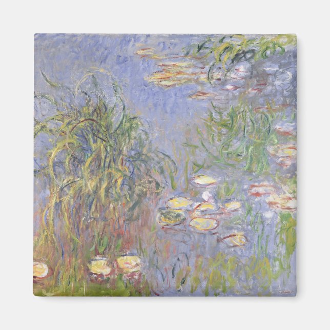 Imã Claude Monet | Lírios-Água, Aglomerado de Grama (Frente)