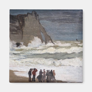 Imã Claude Monet - Mar Agitado em Etretat