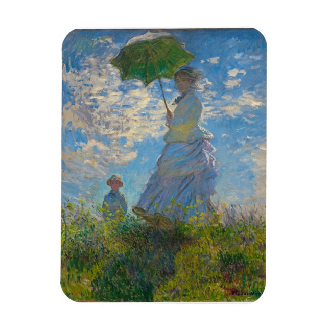 Ímã Claude Monet Mulher com Parasol (Vertical)