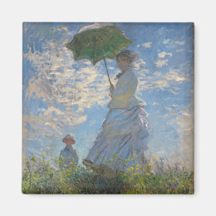 Imã Claude Monet Mulher com um Guarda-Sol Arte Refinad