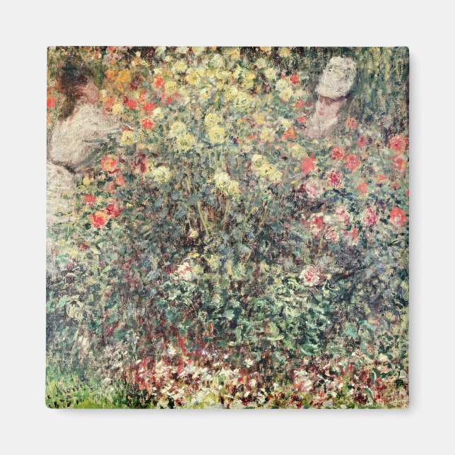 Imã Claude Monet | Mulheres nas Flores, 1875 (Frente)