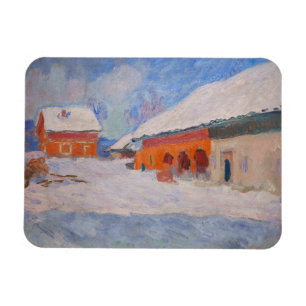 Ímã Claude Monet - Noruega, Casas Vermelhas em Bjorneg
