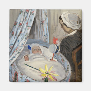 Imã Claude Monet o berço, Camilo com filho Jean