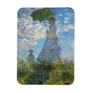 Ímã Claude Monet - O Passeio, Mulher com Guarda-Sol