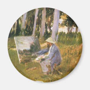 Imã Claude Monet Pintando, Beira de um Bosque por Sarg