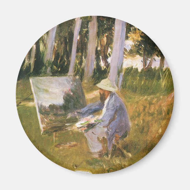 Imã Claude Monet Pintando, Beira de um Bosque por Sarg (Frente)