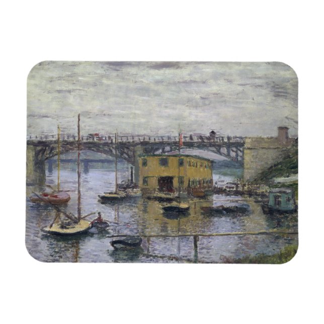 Ímã Claude Monet - Ponte do Argenteuil no Dia da Cinza (Horizontal)