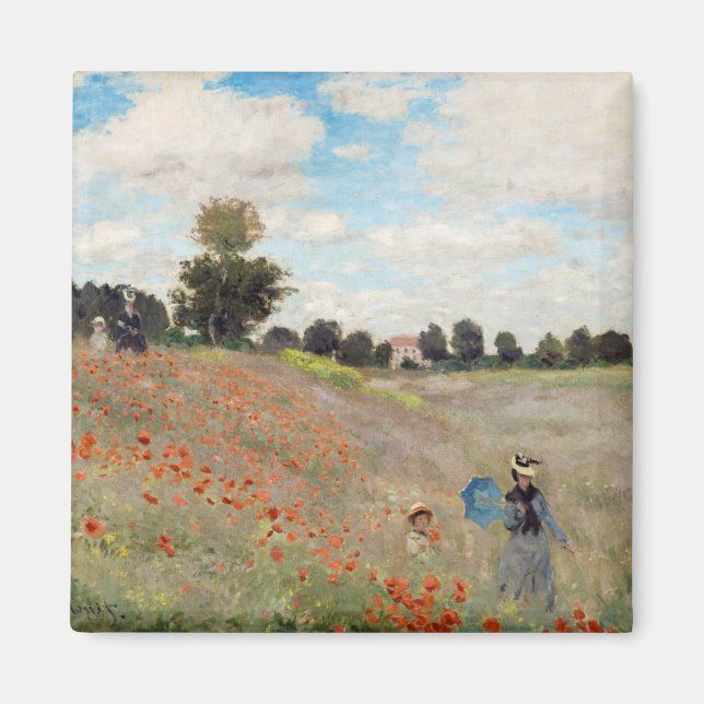 Imã Claude Monet - Poppy Field (Frente)