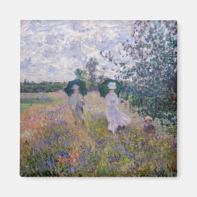 Imã Claude Monet - Promenade perto do Argenteuil (Frente)
