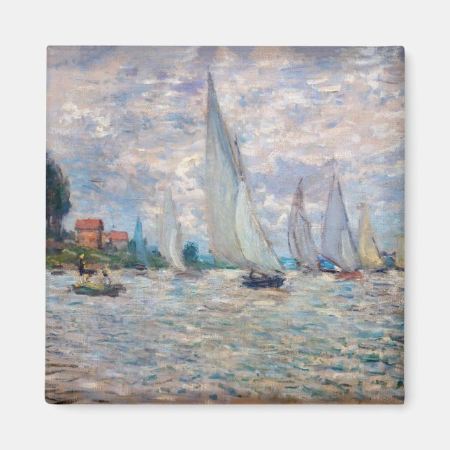 Imã Claude Monet - Regata de Barcos em Argenteuil (Frente)