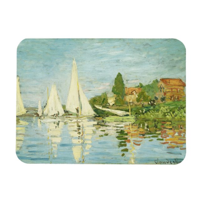 Ímã Claude Monet. Regattas em Argenteuil (Horizontal)