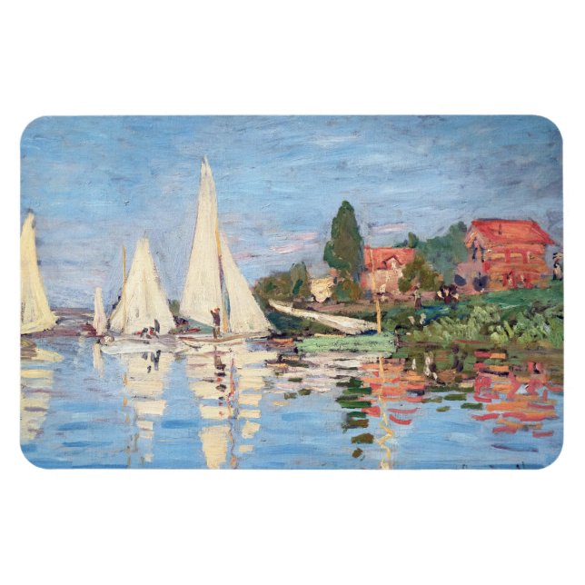 Ímã Claude Monet - Regattas em Argenteuil (Horizontal)