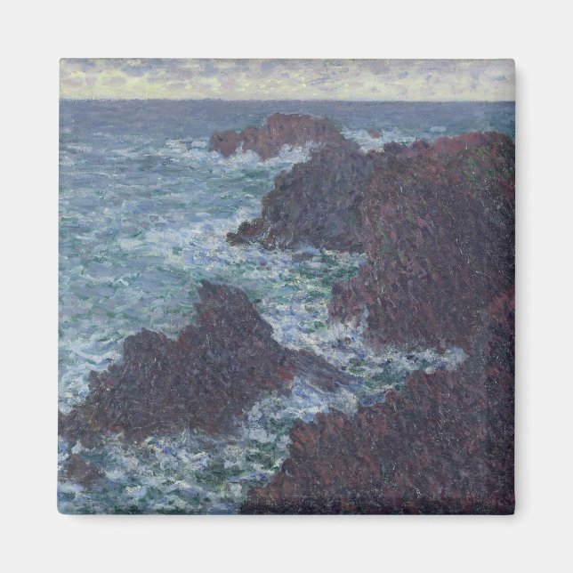 Imã Claude Monet | Rochas em Belle-Ile, Costa Selvagem (Frente)
