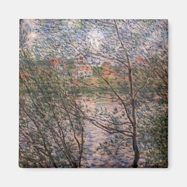 Imã Claude Monet - Springtime através dos ramos (Frente)
