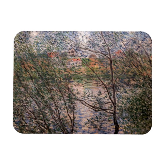 Ímã Claude Monet - Springtime através dos ramos (Horizontal)