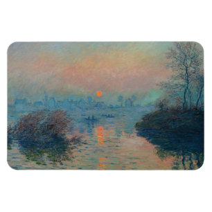 Ímã Claude Monet - Sunset sobre o Sena em Lavacourt