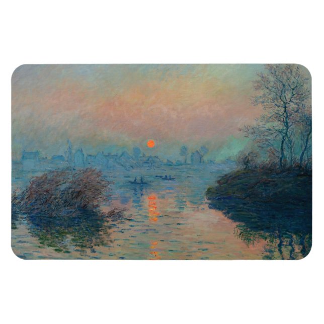 Ímã Claude Monet - Sunset sobre o Sena em Lavacourt (Horizontal)