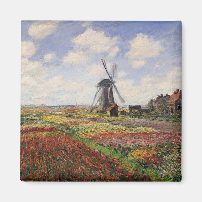 Imã Claude Monet | Tulip Fields Rijnsburg Windmill (Frente)
