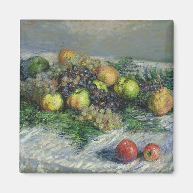 Imã Claude Monet | Vida tranquila com peras e uvas (Frente)