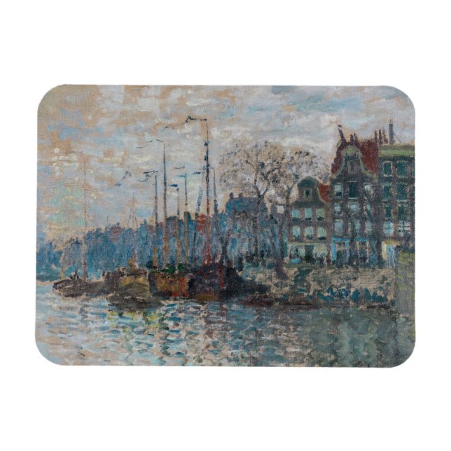 Ímã Claude Monet - Vista de Amsterdã (Horizontal)