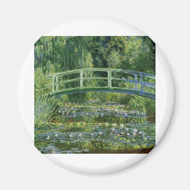 Imã Claude Monet Water Lily e Ponte Japonesa (Frente)