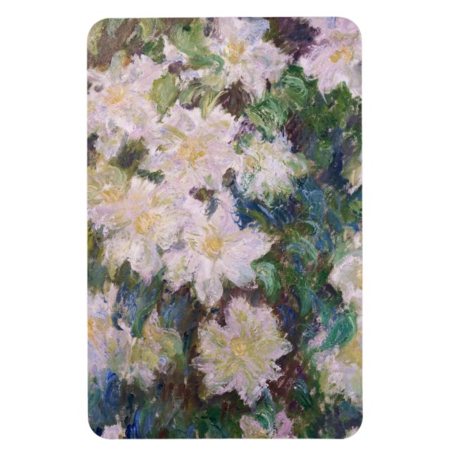 Ímã Claude Monet - White Clematis (Vertical)