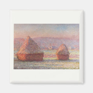 Imã Claude Monet White Frost Sunrise (Haystacks)