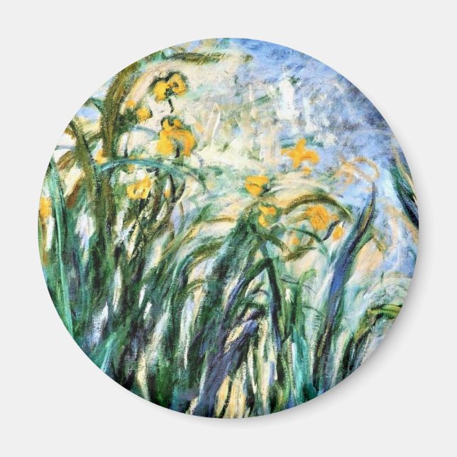 Imã Claude Monet Yellow Irises e Malva 19 (Frente)