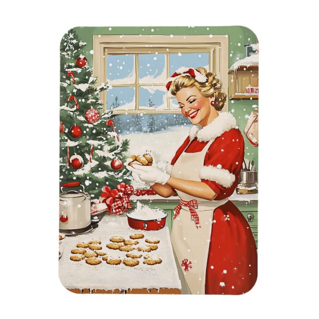 Ímã Claus Holiday Baking Delight (Vertical)