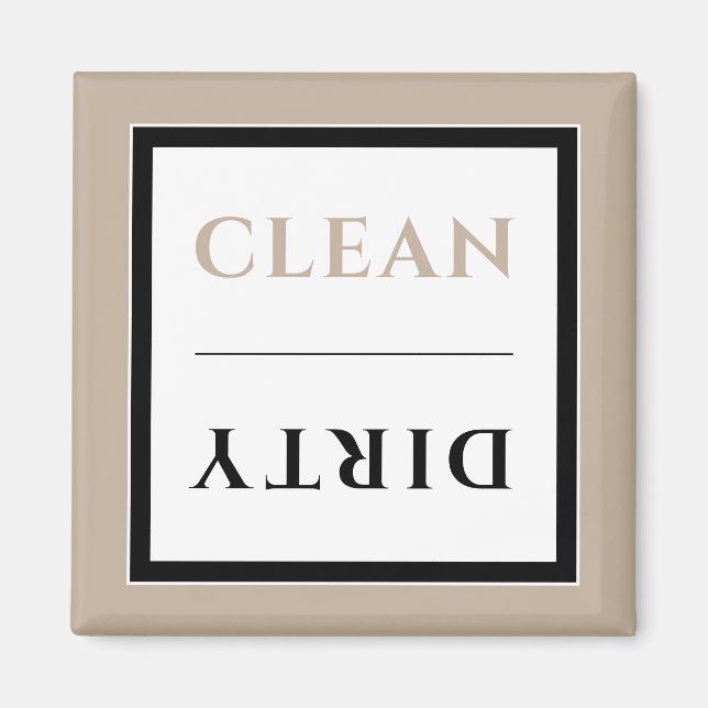 Imã Clean/Dirty Dishwasher Magnet | Neutral (Frente)