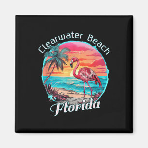 Imã Clearwater Beach Florida Beach Flamingo Tropical S