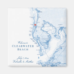 Imã Clearwater Beach, Flórida, Mapa de Casamento, Favo