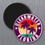 Imã Clearwater Beach Flórida Palm Tree Souvenirs 60s<br><div class="desc">Clearwater Beach Flórida Vintage, 60s Souvenirs. Clearwater Beach Florida - Retro Tropical Palm Tree 60s Souvenirs Vintage design faz um excelente de Natal ou presente de aniversário para fãs da praia Clearwater Beach. A design de vibração do verão é um presente perfeito para amantes de viagem e fãs de destino...</div>