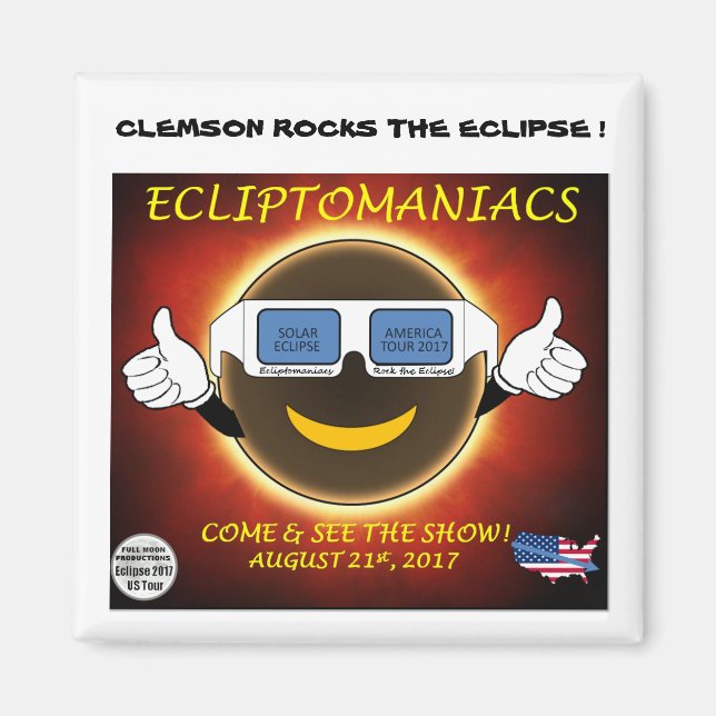 IMÃ CLEMSON ECLIPSE MAGNET (Frente)
