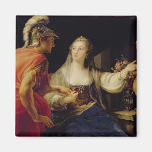 Imã Cleópatra mostrando a Octavius o busto de Julius