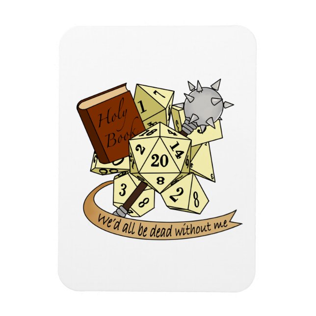 Ímã Cleric Dice Design (Vertical)