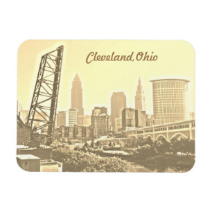 Ímã Cleveland Morning Dourada Magnet