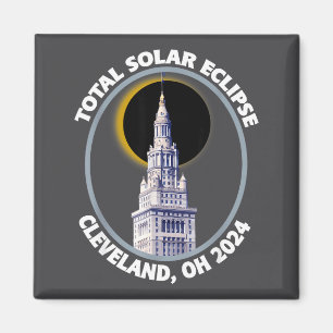 Imã Cleveland Ohio 2024 Caminho do Eclipse Solar Total