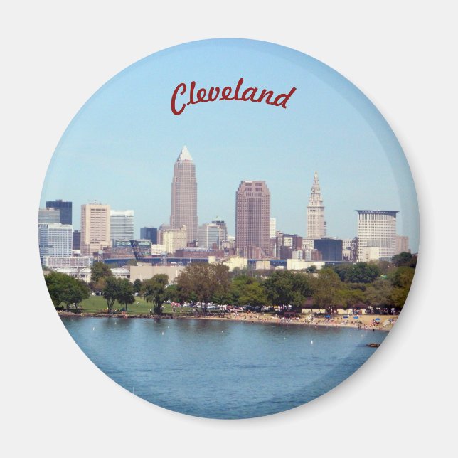 Imã Cleveland, Ohio Round Magnet (Frente)