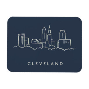 Ímã Cleveland Ohio Skyline
