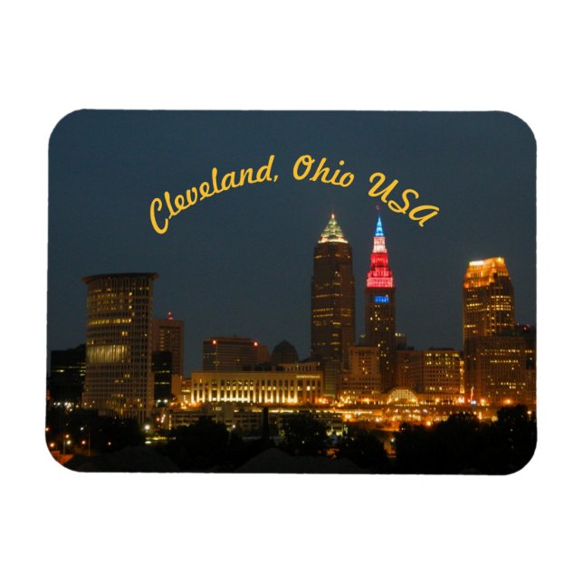 Ímã Cleveland Ohio USA (Curve) Magnet (Horizontal)