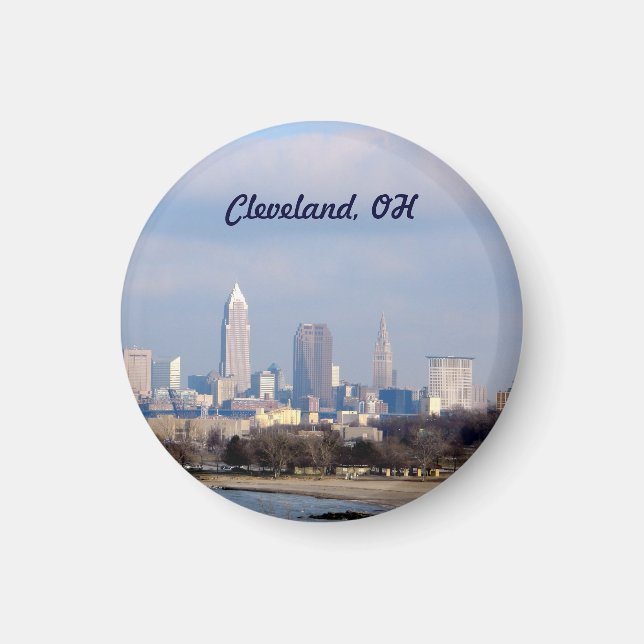 Imã Cleveland, Ohio View (Edgewater)Magnet (Frente)