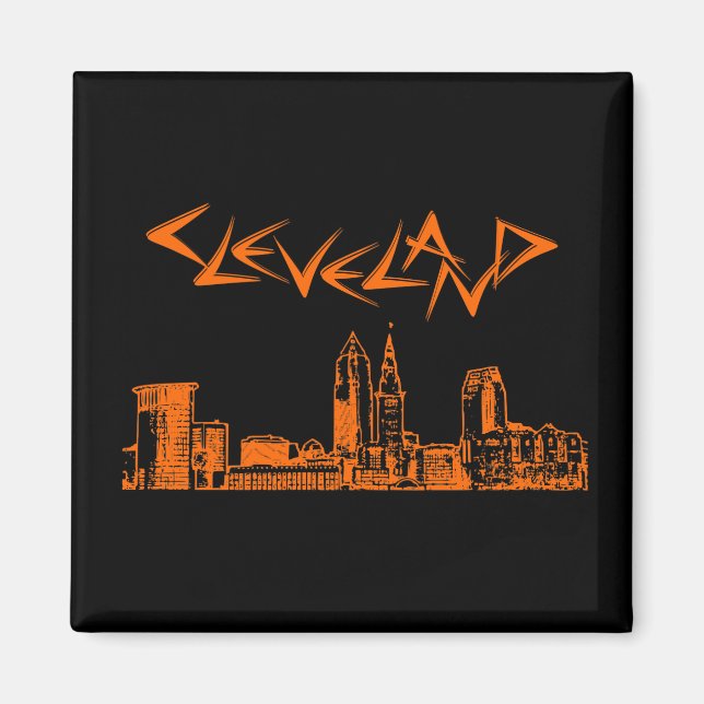 Imã Cleveland Skyline (Frente)
